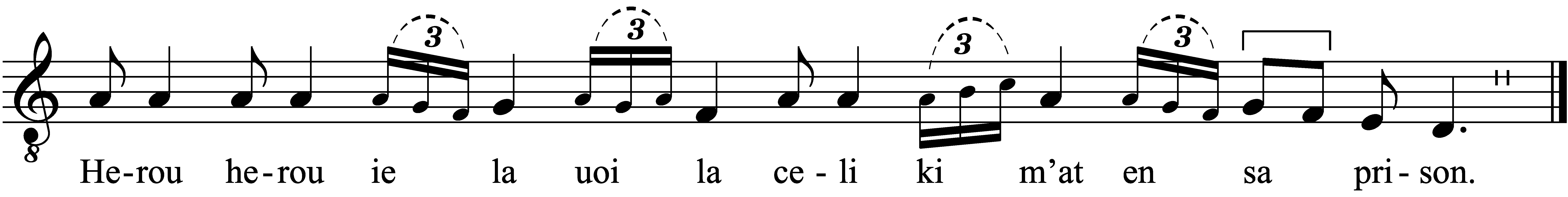 Refrain musical notation